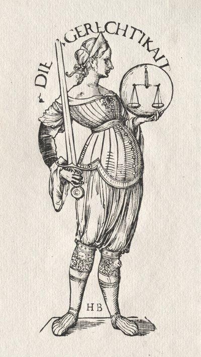 As sete virtudes: justiça. de Hans Burgkmair