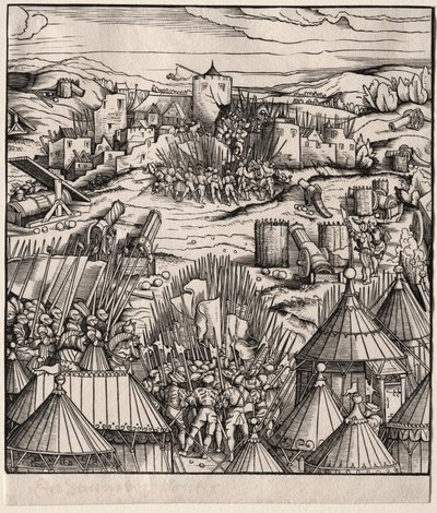 O assalto de Nantes, 1512-1515. de Hans Burgkmair