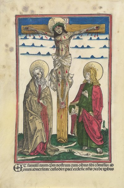 Cristo na Cruz com a Virgem e São João de Hans Burgkmair I
