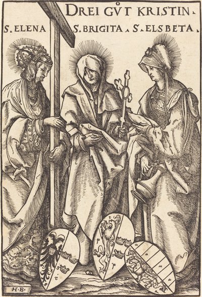 Santa Helena, Santa Brigitte e Santa Isabel de Hans Burgkmair I