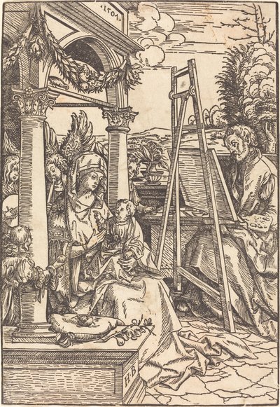 São Lucas pintando o retrato da Virgem de Hans Burgkmair I
