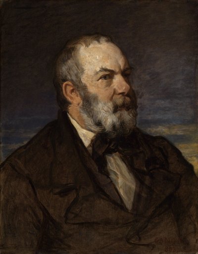 Retrato do pintor Johann Wilhelm Schirmer de Hans Canon