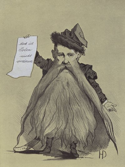 Caricatura do patriota polonês Franciszek Smolka de Hans Canon