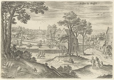 Vista de Ixelles
Ixelles perto de Bruxelas (título sobre o objecto)
Vistas de Bruxelas (título da série) de Hans Collaert (I)