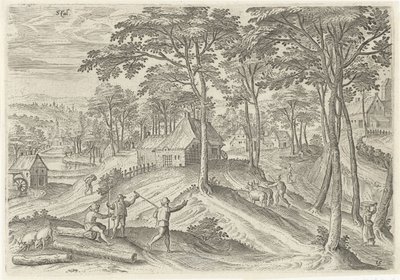 Vista do Estábulo
Estável (título sobre o objecto)
Vistas de Bruxelas (título da série) de Hans Collaert (I)