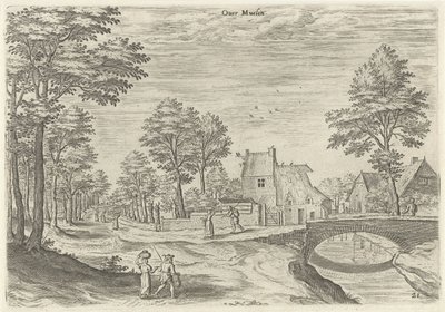 Vista da estrada para o portão da cidade de Bruxelas Overmolen
Sobre Muelen (título sobre o objecto)
Vistas de Bruxelas (título da série) de Hans Collaert (I)