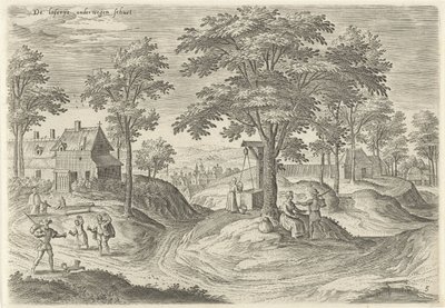 Vista da casa do leproso em Scheut
De laserije onderwegen schuet (título sobre o objecto)
Vistas dos arredores de Bruxelas (título da série) de Hans Collaert (I)