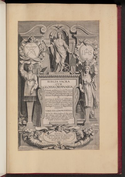 Página de título para a Bíblia Sagrada de Hans Collaert the Younger after Sir Peter Paul Rubens