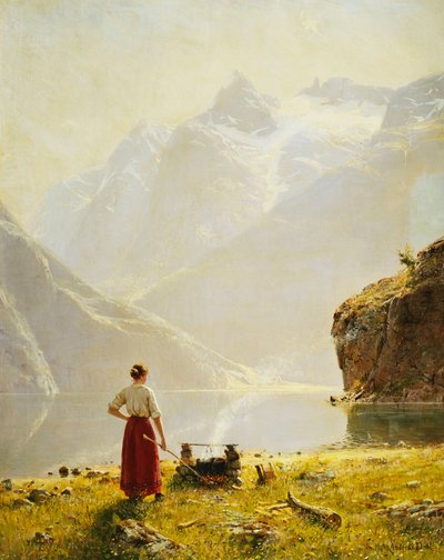 Um dia de verão em um fiorde norueguês de Hans Dahl