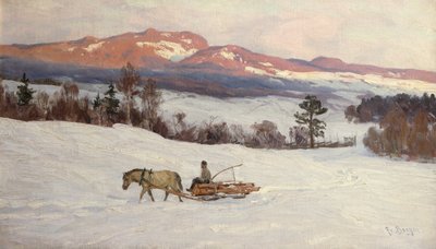 Condução de madeira de Hans Fredrik Henriksen Borgen