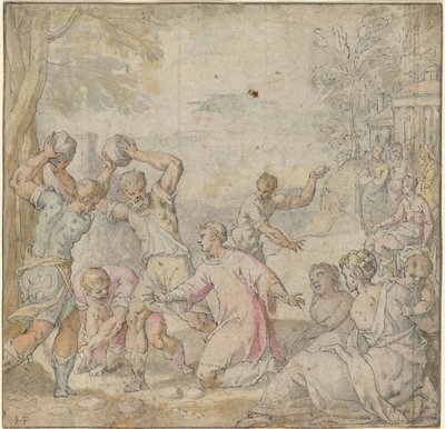 O apedrejamento de Santo Estêvão de Hans Freyberger