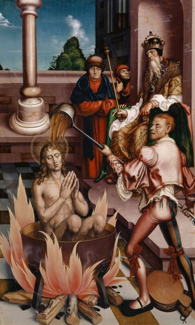 São João Evangelista no caldeirão, 1514 de Hans Fries