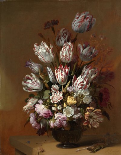 Natureza morta com flores, 1639. de Hans Gillisz. Bollongier