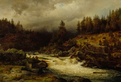 Rápidos na Noruega de Hans Gude