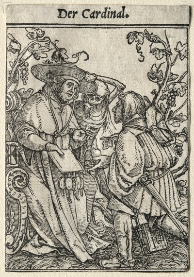 Dança da Morte: O Cardeal. de Hans Holbein