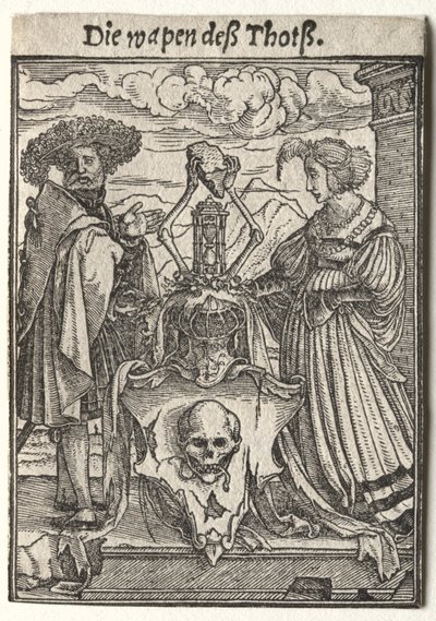 Dança da Morte: O Brasão da Morte. de Hans Holbein