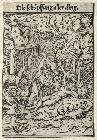 Dança da Morte: A Criação. de Hans Holbein