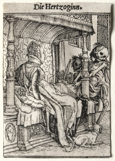 Dança da Morte: A Duquesa. de Hans Holbein