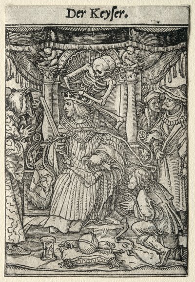 Dança da Morte: O Imperador. de Hans Holbein