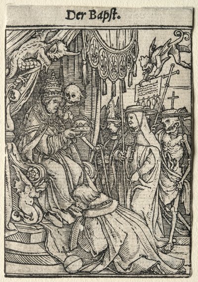 Dança da Morte: O Papa de Hans Holbein