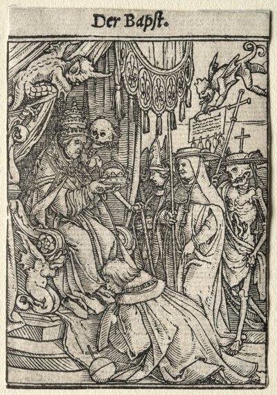 Dança da Morte: O Papa. de Hans Holbein
