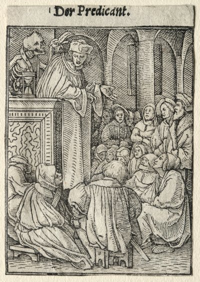Dança da Morte: O Pregador. de Hans Holbein
