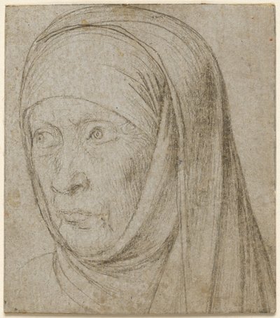 Cabeça de uma mulher idosa, c. 1500. de Hans Holbein