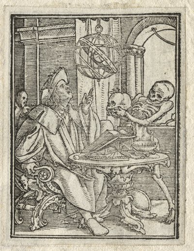 A Dança da Morte: O Astrólogo; O homem rico de Hans Holbein