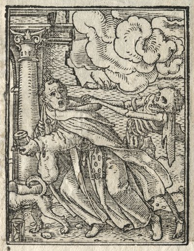 A dança da morte: o frei mendigo, a freira. de Hans Holbein