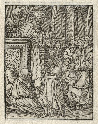 A Dança da Morte: O Pregador; O padre de Hans Holbein