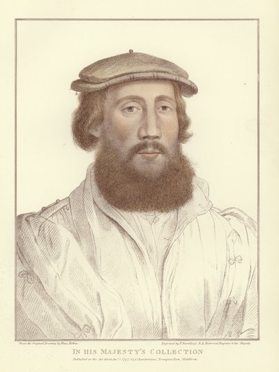 Homem anônimo (aquatint) de Hans Holbein der Jüngere