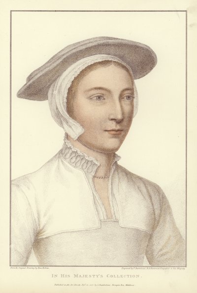 Mulher anônima (aquatinta) de Hans Holbein der Jüngere