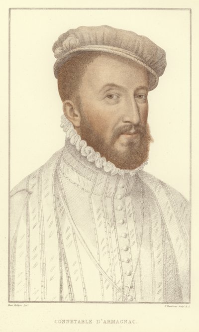 D&39;Armagnac Connetable (aquatinta) de Hans Holbein der Jüngere