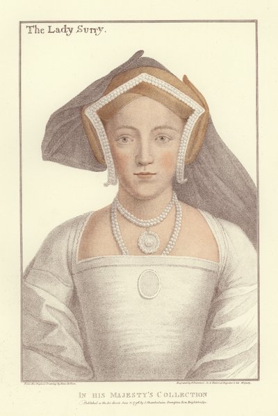 Frances Howard, condessa de Surrey (aquatinta) de Hans Holbein der Jüngere