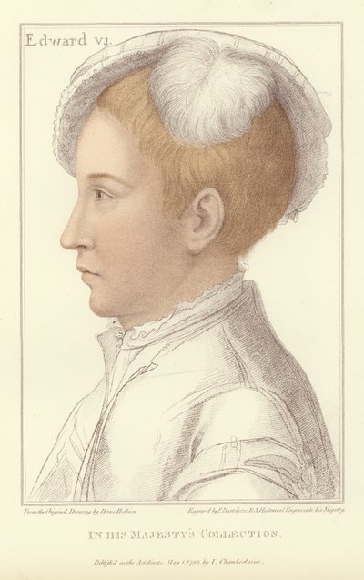 Rei Eduardo VI da Inglaterra e Irlanda (aquatinta) de Hans Holbein der Jüngere