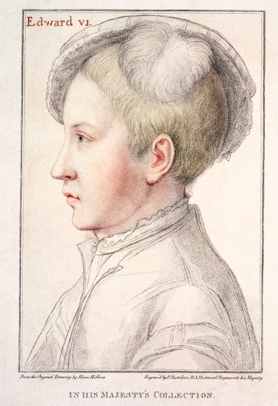 Retrato de Eduardo VI (1537-53) gravado por Francesco Bartolozzi (1727-1815) 1796 de Hans Holbein der Jüngere