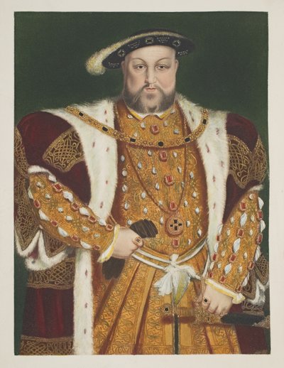 Retrato de Henrique VIII (1491-1547) aos 49 anos, pub. 1902 de Hans Holbein der Jüngere
