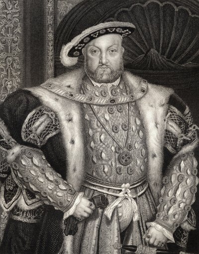 Retrato do rei Henrique VIII (1491-1547) de &39;British Retratos Lodge&39;, 1823 de Hans Holbein der Jüngere