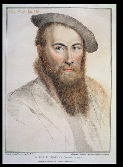 Sir Thomas Wyatt (c.1503-42) gravado por Francesco Bartolozzi (1727-1815) de Hans Holbein der Jüngere