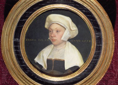 A esposa de um dignitário na corte do rei Henrique VIII, 1534 (par de 72441) de Hans Holbein der Jüngere