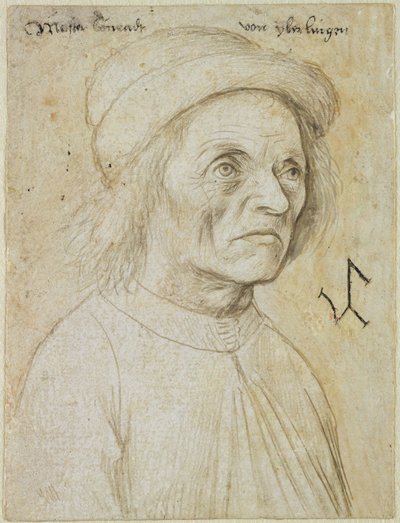 Retrato de Konrad Wurffel (lápis de prata sobre papel) de Hans Holbein the Elder