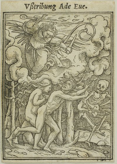 Adão e Eva expulsos do Paraíso de Hans Holbein the Younger