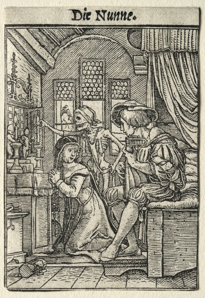 Dança da Morte: A Freira de Hans Holbein the Younger