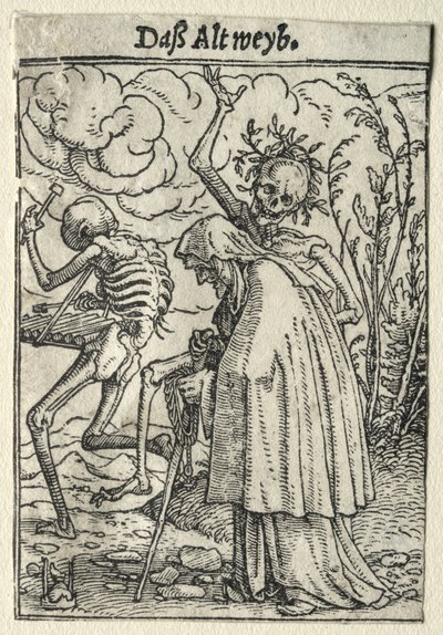 Dança da Morte: A Velha de Hans Holbein the Younger