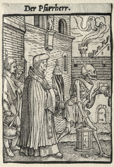 Dança da Morte: O Pastor de Hans Holbein the Younger