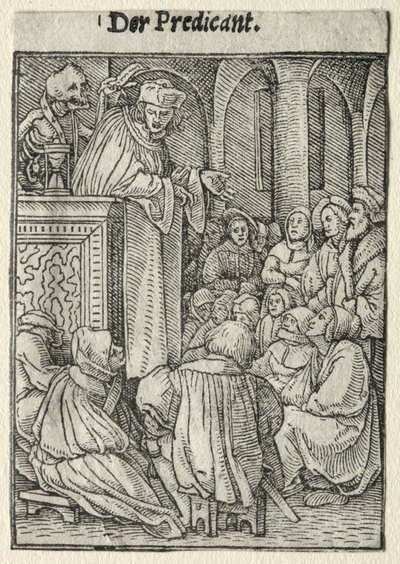 Dança da Morte: O Pregador de Hans Holbein the Younger