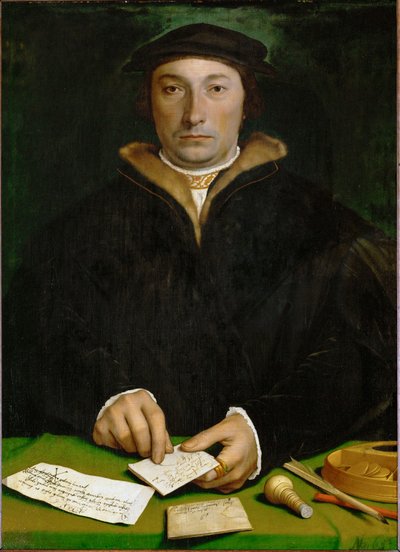 Dirck Tybis de Duisburg, comerciante (óleo sobre madeira de carvalho) de Hans Holbein the Younger