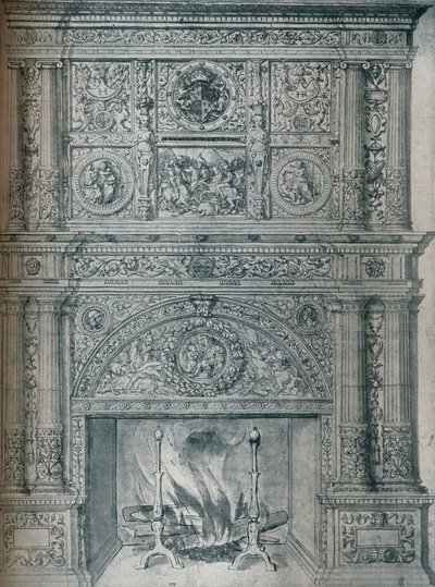 Desenho da peça da chaminé, c1537 de Hans Holbein der Jüngere