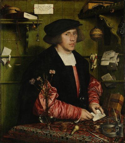 Alemão: Der Kaufmann Georg Gisze O mercador Georg Gisze de Hans Holbein the Younger