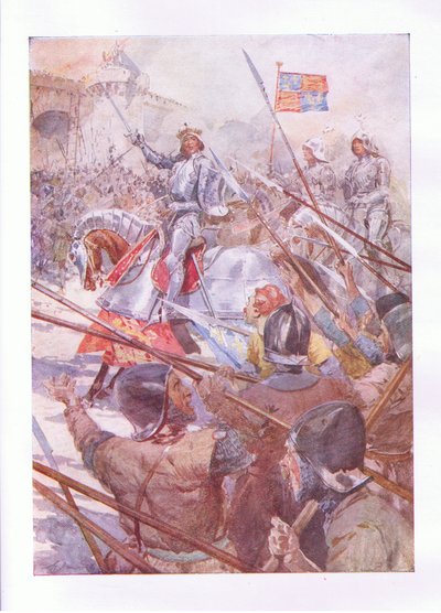 Deus por Harry! Inglaterra e São Jorge! (King Henry V), de Obras Completas de Shakespeare publicado por George Harrap & Co Ltd, década de 1920 de Hans Holbein der Jüngere